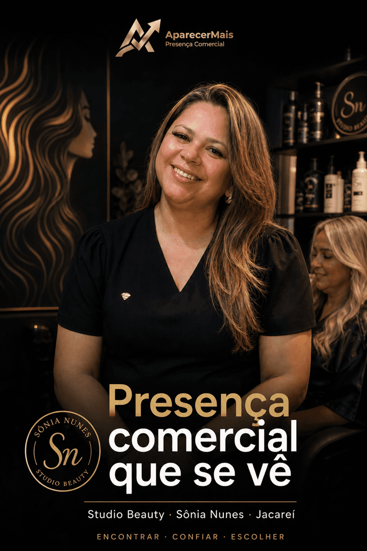 Post AparecerMais — Studio Beauty · Sônia Nunes